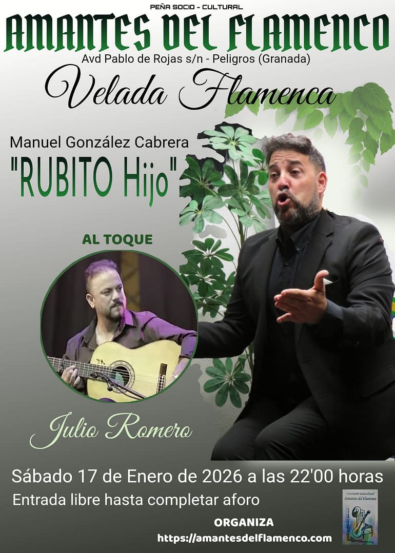 Manuel González Cabrera "Rubito hijo" Al cante y Julio Romero al toque