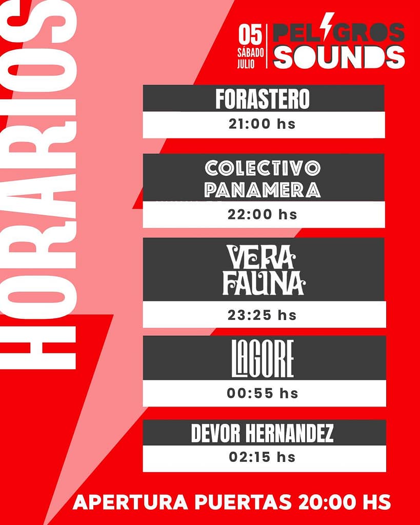 Horarios_Festival_Peligros sounds_2025